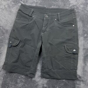 Kuhl Cargo Shorts Womens 4 Patina Dye Gray Stretch Outdoor Hiking Lightweight